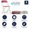 Flash Furniture Hercules Series Plastic Folding Chair Red - 4 LB Weight Capacity Comfortable Event Chair-Lightweight Folding Chair, PK4 4-LE-L-3-RED-GG - alternate 7